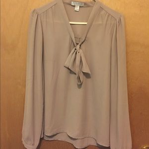 Forever21 tan bow top
